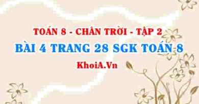 Bài 4 trang 28 Toán 8 Chân trời sáng tạo Tập 2